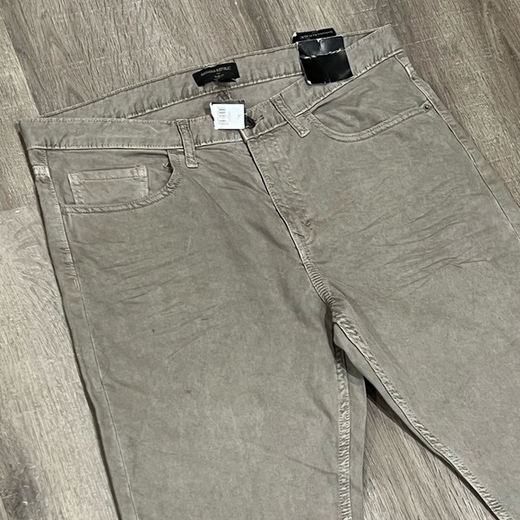 NWT Banana Republic Slim Fit 36W 32L Brown Structured Cotton Khaki Jeans Chinos - Picture 3 of 8